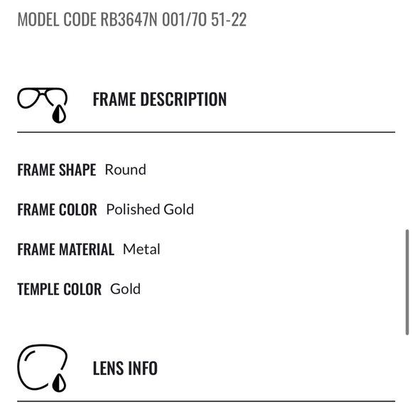 Ray Bans Double Bridge Polished Gold Frames with Copper Lenses Model RB3647N - Picture 7 of 11